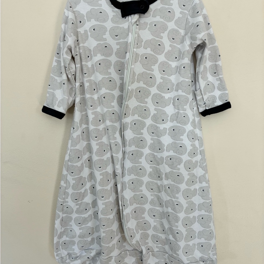 Cozy Gray Elephant Print Kids Sleep Sack